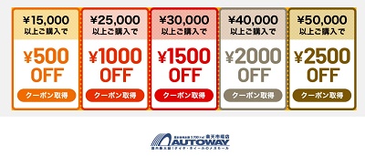 オートウェイ楽天クーポン